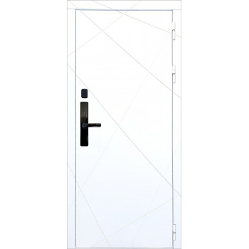 Входная металлическая дверь Баяр 1 ФЛ-291 Белый ФЛ-39, Цвет "Беленый дуб"