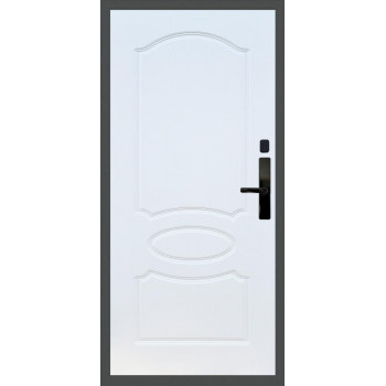 Входная металлическая дверь Баяр 1 "Пчела" ФЛ-128, Цвет "Белый ясень"