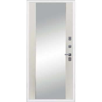 Входная металлическая дверь Diva МД-97/3 Д-15 с зеркалом, Цвет "Шампань Soft-touch"