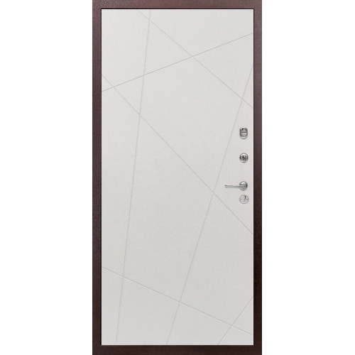 Входная металлическая дверь Diva 510 Антик медный Д-11, Цвет "Шампань Soft-touch"
