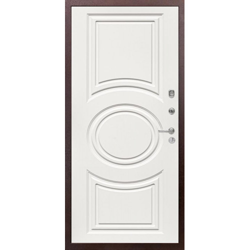 Входная металлическая дверь Diva 510 Антик медный Д-8, Цвет "Шампань Soft-touch"