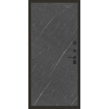 Входная металлическая дверь Интекрон Профит Black "Эковенге" Гладкая, Цвет "Гранит лава"