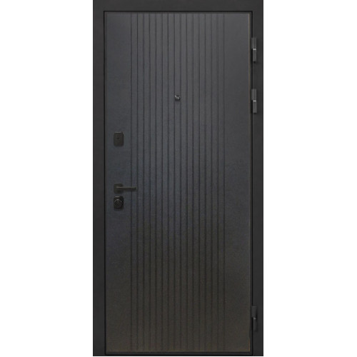 Входная металлическая дверь Интекрон Профит Black "Лофт черный" ФЛЗ-120 Max "Белый"