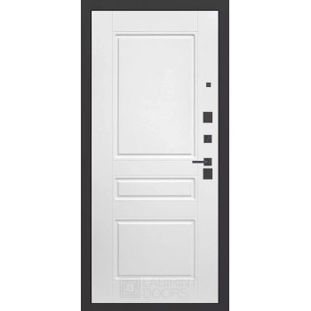 Входная металлическая дверь Labirint CARBON 03, Цвет "Белый софт"