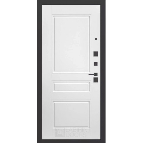 Входная металлическая дверь Labirint CARBON 03, Цвет "Белый софт"