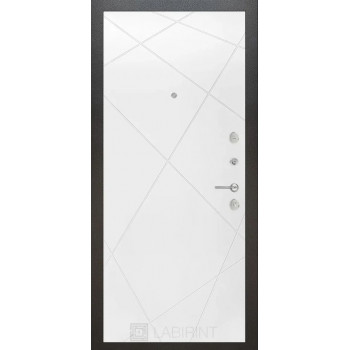 Входная металлическая дверь Labirint Silver 24, Цвет "Белый софт"
