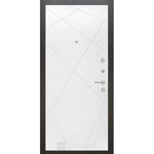 Входная металлическая дверь Labirint Silver 24, Цвет "Белый софт"