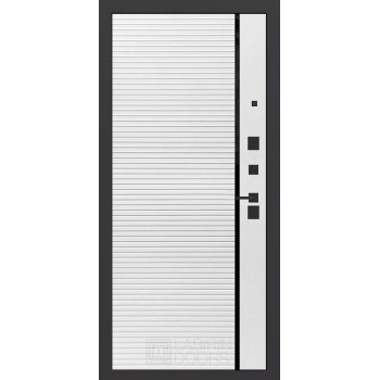 Входная металлическая дверь Labirint CARBON 22, Цвет "Белый софт"