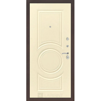 Входная металлическая дверь Labirint Classic "Антик медный" 23, Цвет "Шампань Soft-touch"