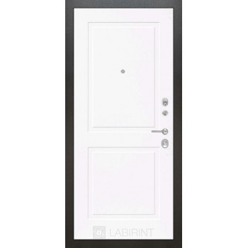 Входная металлическая дверь Labirint Silver 11 "Белый софт"