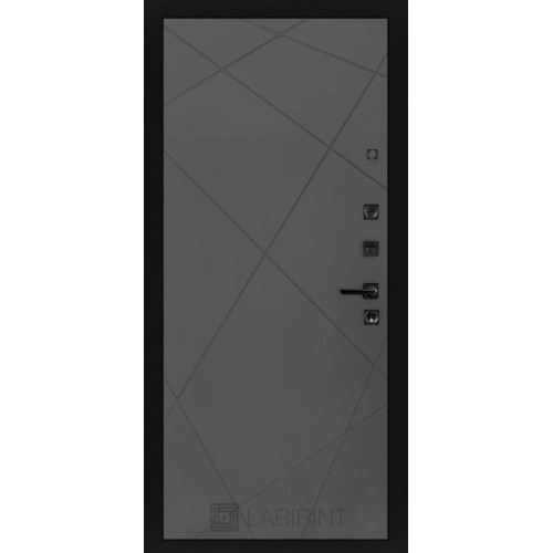 Входная металлическая дверь Labirint Piano 24, Цвет "Графит софт"