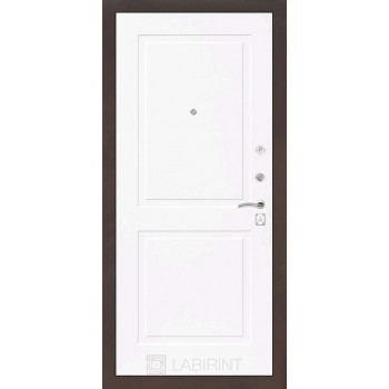 Входная металлическая дверь Labirint Classic "Антик медный" 11, Цвет "Белый софт"