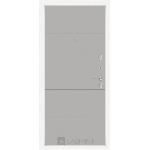 Входная металлическая дверь Labirint Платинум 13 "Грей софт"