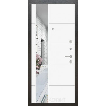 Входная металлическая дверь Labirint Silver 19, Цвет "Белый софт"