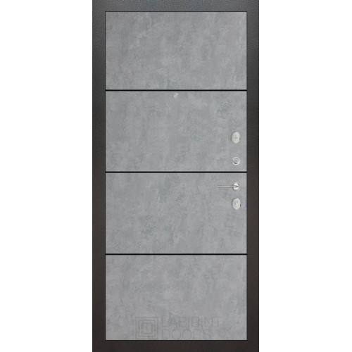 Входная металлическая дверь Labirint Silver 25, Цвет "Бетон светлый"