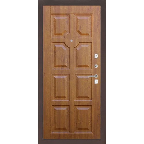 Входная металлическая дверь Labirint Classic "Антик медный" 17 "Золотой дуб" (Винорит)