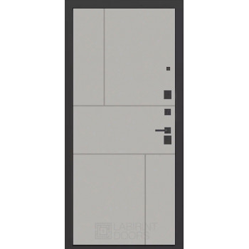 Входная металлическая дверь Labirint CARBON 21, Цвет "Грей Софт (Серый светлый)"