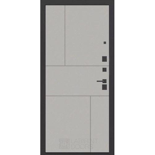 Входная металлическая дверь Labirint CARBON 21, Цвет "Грей Софт (Серый светлый)"