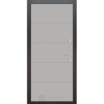 Входная металлическая дверь Labirint Silver 13, Цвет "Грей Софт (Серый светлый)"