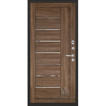 Входная металлическая дверь Regidoors Министр LIGHT 2110 с зеркалом "Серый велюр"