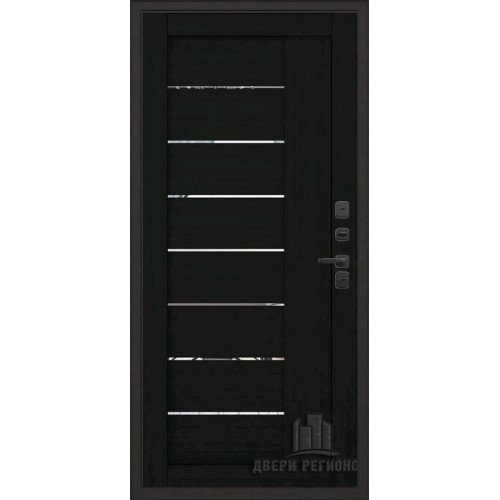 Входная металлическая дверь Regidoors Президент Стайл LIGHT 2110 с зеркалом "Шоко велюр"