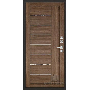 Входная металлическая дверь Regidoors Сенатор Плюс MOTTURA LIGHT 2110 с зеркалом "Серый велюр"