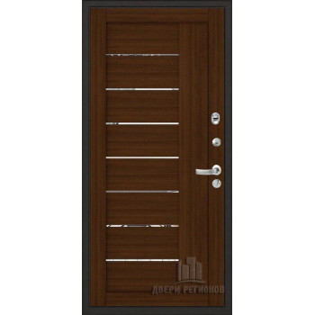 Входная металлическая дверь Regidoors Центурион Меттэм LIGHT 2110 с зеркалом "Орех вельвет"