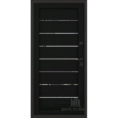 Входная металлическая дверь Regidoors ЭЛИТ ТЕРМО LIGHT 2125 с зеркалом "Шоко велюр"