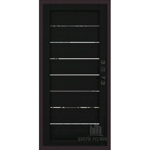 Входная металлическая дверь Regidoors ПАНЦИРЬ ТЕРМО LIGHT 2125 с зеркалом "Шоко велюр"