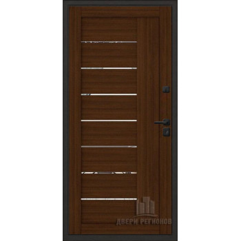 Входная металлическая дверь Regidoors ЭЛИТ ТЕРМО LIGHT 2110 с зеркалом "Орех вельвет"
