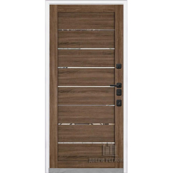 Входная металлическая дверь Regidoors КОМПОЗИТ ТЕРМО LIGHT 2125 с зеркалом "Серый велюр"