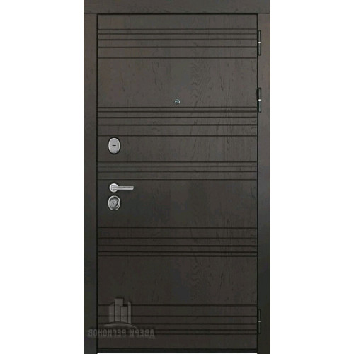 Входная металлическая дверь Regidoors Министр LIGHT 2110 с зеркалом "Орех вельвет"