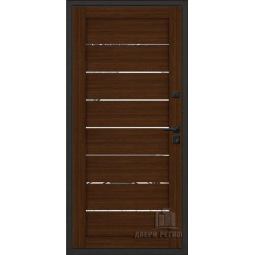Входная металлическая дверь Regidoors ЭЛИТ ТЕРМО LIGHT 2125 с зеркалом "Орех вельвет"