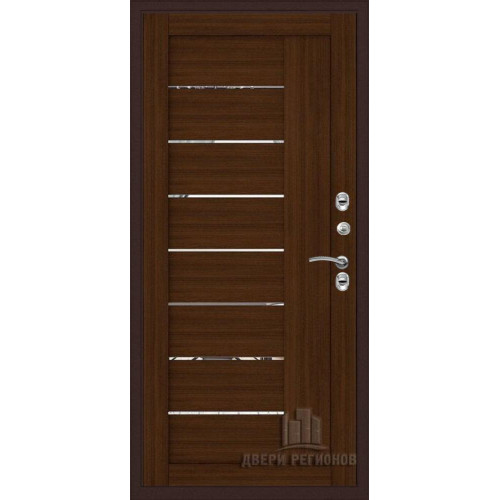 Входная металлическая дверь Regidoors Термо 3 LIGHT 2110 с зеркалом "Орех вельвет"