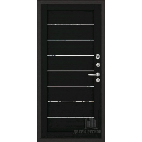 Входная металлическая дверь Regidoors Министр LIGHT 2125 с зеркалом "Шоко велюр"