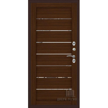 Входная металлическая дверь Regidoors Термо 3 LIGHT 2125 с зеркалом "Орех вельвет"