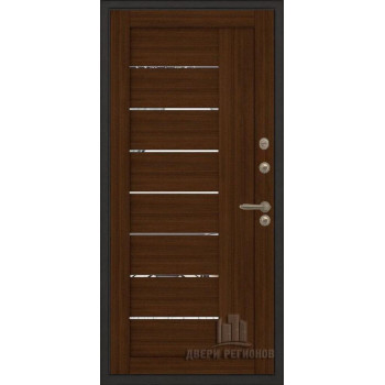 Входная металлическая дверь Regidoors ГОЛИАФ ТЕРМО LIGHT 2110 с зеркалом "Орех вельвет"