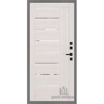 Входная металлическая дверь Regidoors Сенатор SOLID LIGHT 2110 с зеркалом "Капучино велюр"