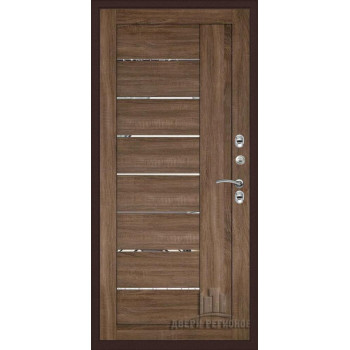 Входная металлическая дверь Regidoors Термо 3 LIGHT 2110 с зеркалом "Серый велюр"