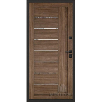 Входная металлическая дверь Regidoors ЭЛИТ ТЕРМО LIGHT 2110 с зеркалом "Серый велюр"