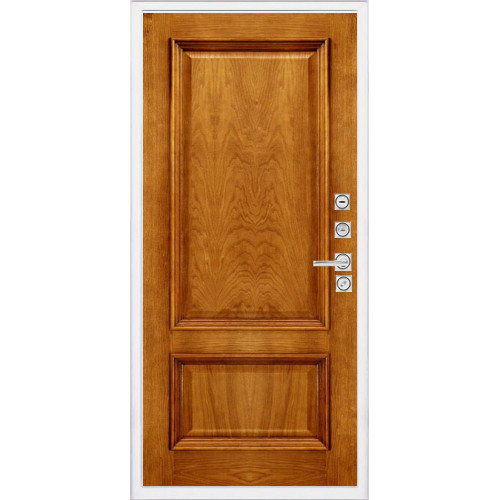 Входная металлическая дверь Regidoors Президент Лайн БЕЛЫЙ Корсика "Patina Antico"