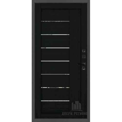 Входная металлическая дверь Regidoors Президент Лайн ТИТАН LIGHT 2110 с зеркалом "Шоко велюр"