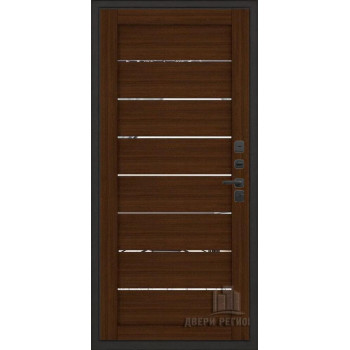Входная металлическая дверь Regidoors Президент Стайл LIGHT 2125 с зеркалом "Орех вельвет"