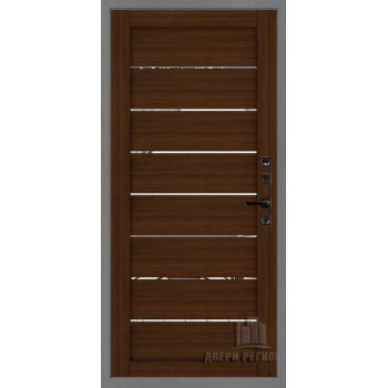 Входная металлическая дверь Regidoors Сенатор SOLID LIGHT 2125 с зеркалом "Орех вельвет"