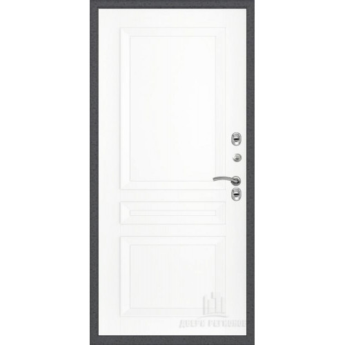Входная металлическая дверь Regidoors Термо 3 Серебро Авангард "Эмаль белая"