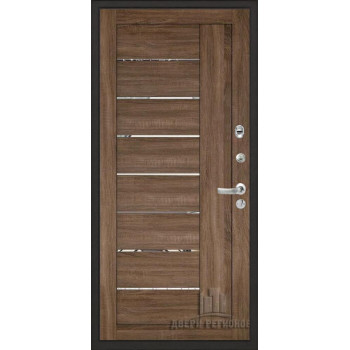 Входная металлическая дверь Regidoors Центурион Mottura LIGHT 2110 с зеркалом "Серый велюр"