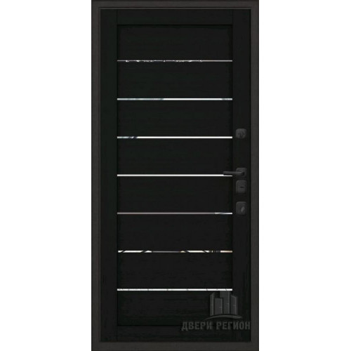 Входная металлическая дверь Regidoors МАЛАХИТ ТЕРМО LIGHT 2125 с зеркалом "Шоко велюр"