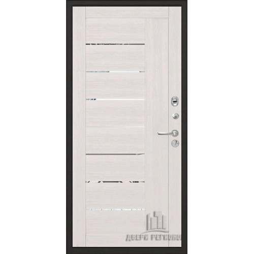 Входная металлическая дверь Regidoors Министр LIGHT 2110 с зеркалом "Капучино велюр"