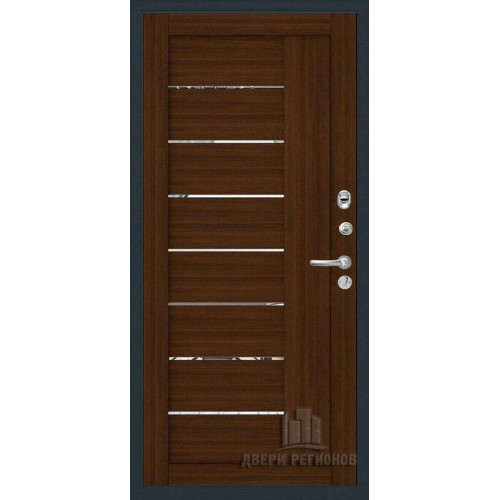 Входная металлическая дверь Regidoors Президент X7 LIGHT 2110 с зеркалом "Орех вельвет"