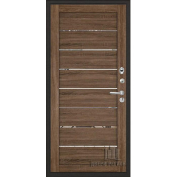 Входная металлическая дверь Regidoors Министр LIGHT 2125 с зеркалом "Серый велюр"